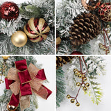 Christmas Garland Ornaments with Bows & Balls Decor