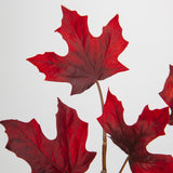 32" Burgundy Artificial Fall Maple Leaf Stems Branches - 3pcs