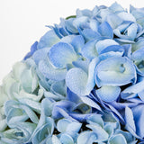 Artificial Hydrangea Flowers with Vase Latex Water for Home Decor - Blue
